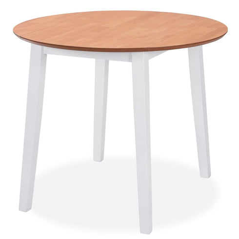 Maison Madeleine -  Dining Set 5 Pieces MDF and Rubberwood White